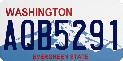 WA license plate AQB5291