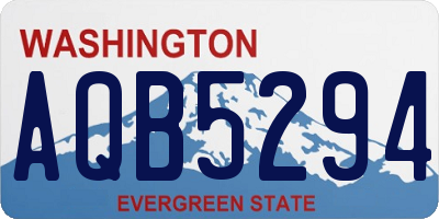 WA license plate AQB5294