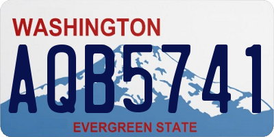 WA license plate AQB5741