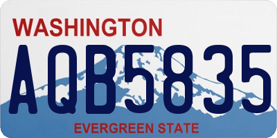 WA license plate AQB5835
