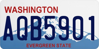 WA license plate AQB5901
