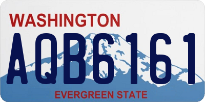 WA license plate AQB6161