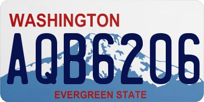 WA license plate AQB6206