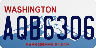 WA license plate AQB6306