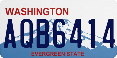 WA license plate AQB6414