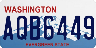 WA license plate AQB6449