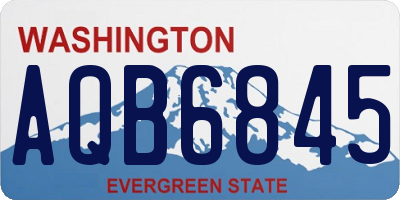 WA license plate AQB6845