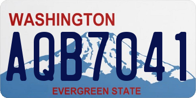 WA license plate AQB7041
