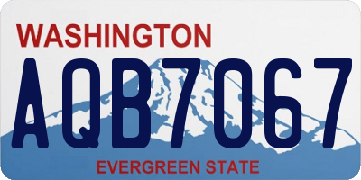 WA license plate AQB7067