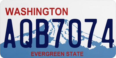 WA license plate AQB7074