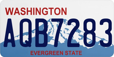 WA license plate AQB7283