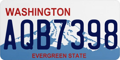 WA license plate AQB7398