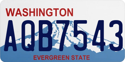 WA license plate AQB7543