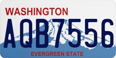 WA license plate AQB7556