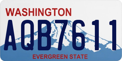 WA license plate AQB7611
