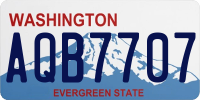 WA license plate AQB7707