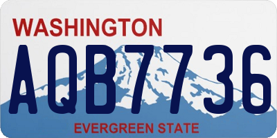 WA license plate AQB7736
