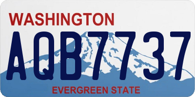 WA license plate AQB7737