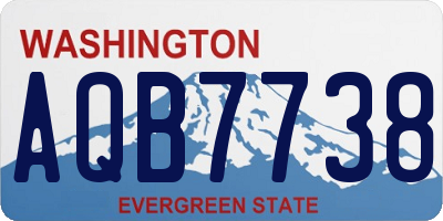 WA license plate AQB7738