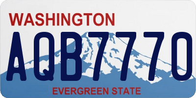 WA license plate AQB7770