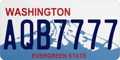 WA license plate AQB7777