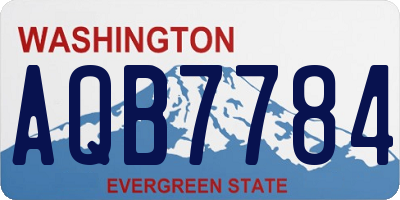 WA license plate AQB7784
