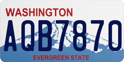 WA license plate AQB7870