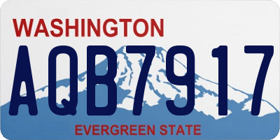 WA license plate AQB7917