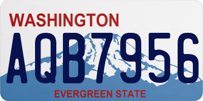 WA license plate AQB7956