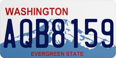 WA license plate AQB8159