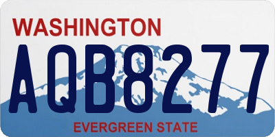WA license plate AQB8277
