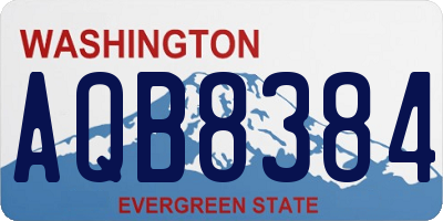 WA license plate AQB8384