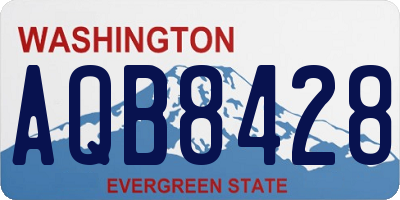 WA license plate AQB8428