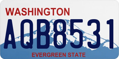 WA license plate AQB8531