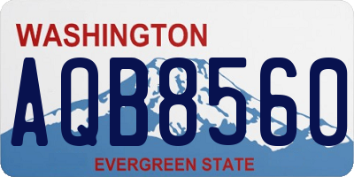 WA license plate AQB8560