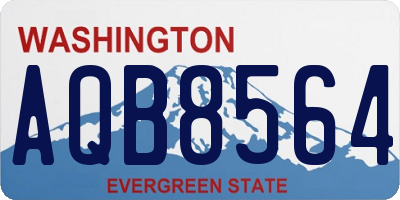 WA license plate AQB8564