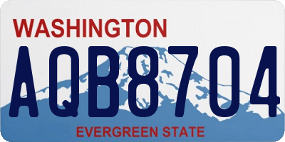 WA license plate AQB8704
