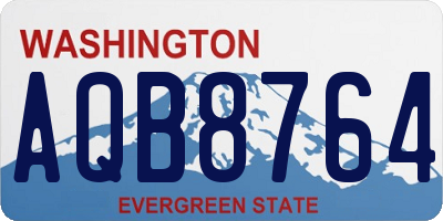 WA license plate AQB8764
