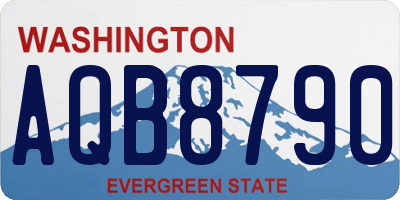 WA license plate AQB8790