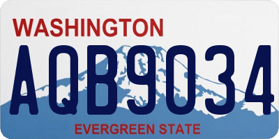 WA license plate AQB9034
