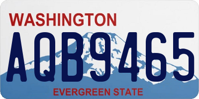 WA license plate AQB9465