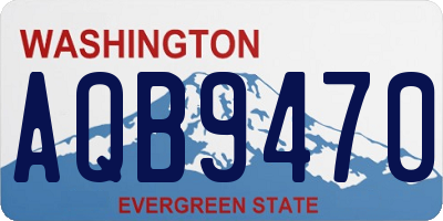 WA license plate AQB9470