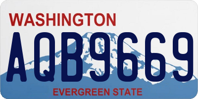 WA license plate AQB9669