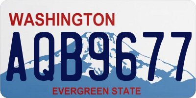 WA license plate AQB9677