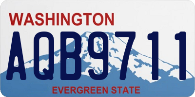WA license plate AQB9711
