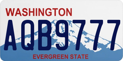 WA license plate AQB9777
