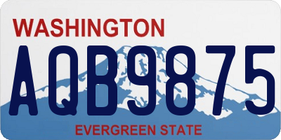 WA license plate AQB9875