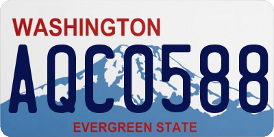 WA license plate AQC0588