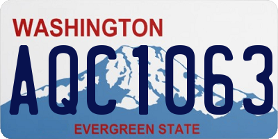 WA license plate AQC1063