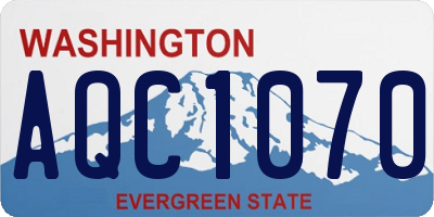 WA license plate AQC1070